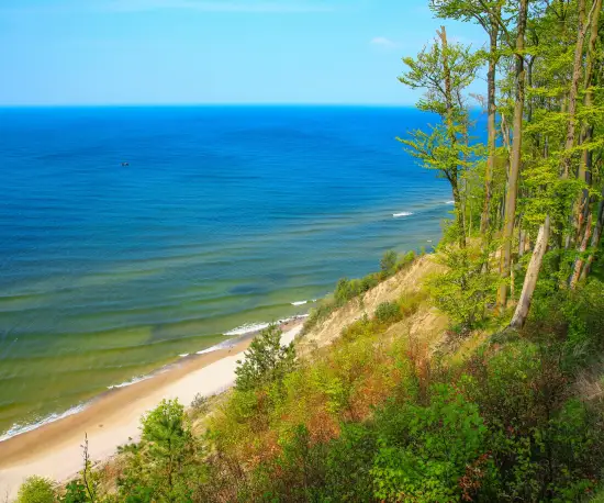 Plaża w okolicach Orzechowa